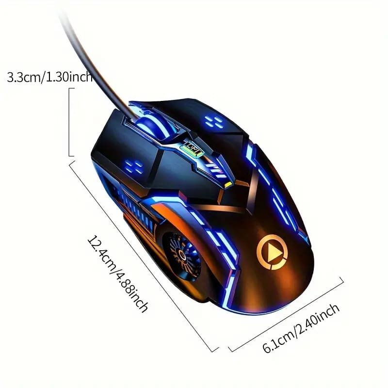 Silent Click Mechanical Wired Mouse